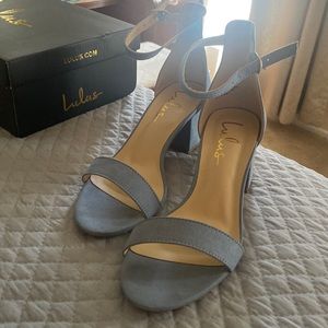 LuLu’s blue suede block heels